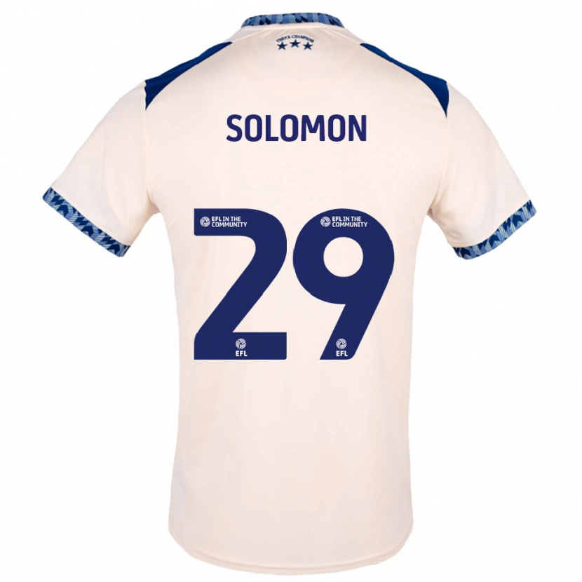 Danxen Mænd Eko Solomon #29 Offwhite Marineblå Udebane Spillertrøjer 2025/26 Trøje T-Shirt