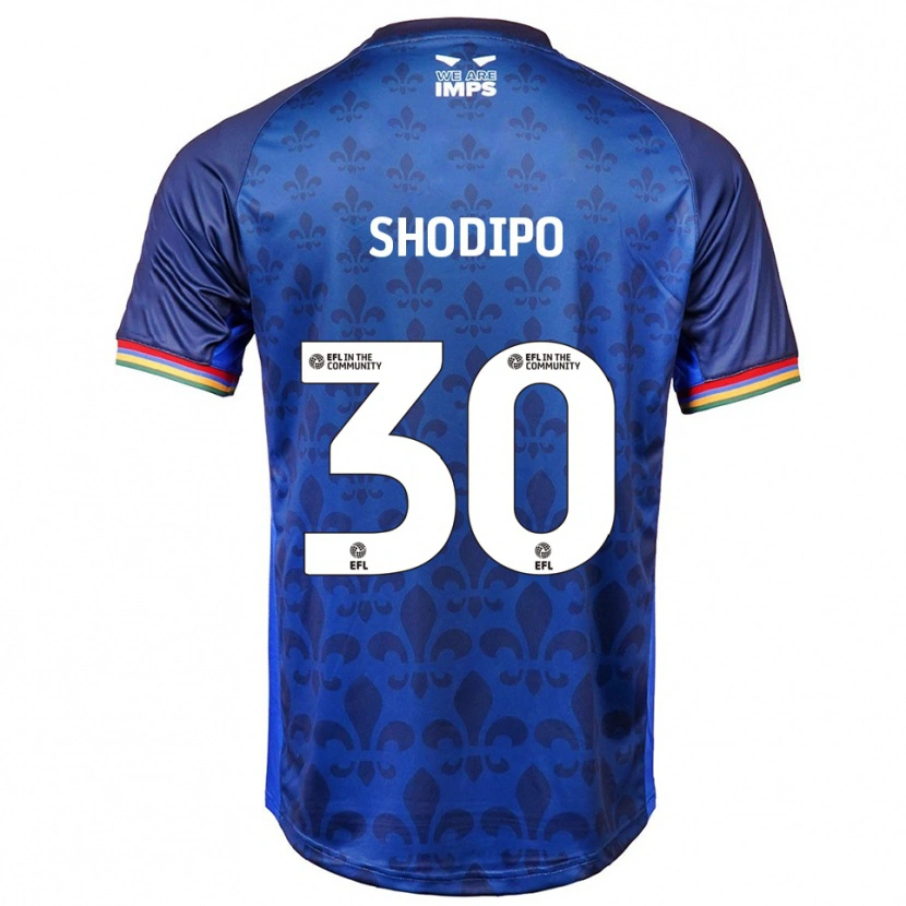 Danxen Mænd Olamide Shodipo #30 Blå Marineblå Udebane Spillertrøjer 2025/26 Trøje T-Shirt