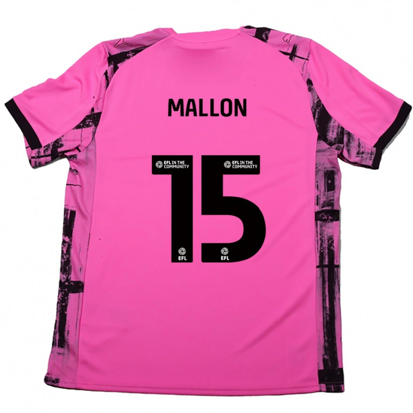 Danxen Mænd Paris Mallon #15 Rose Rød Sort Udebane Spillertrøjer 2025/26 Trøje T-Shirt