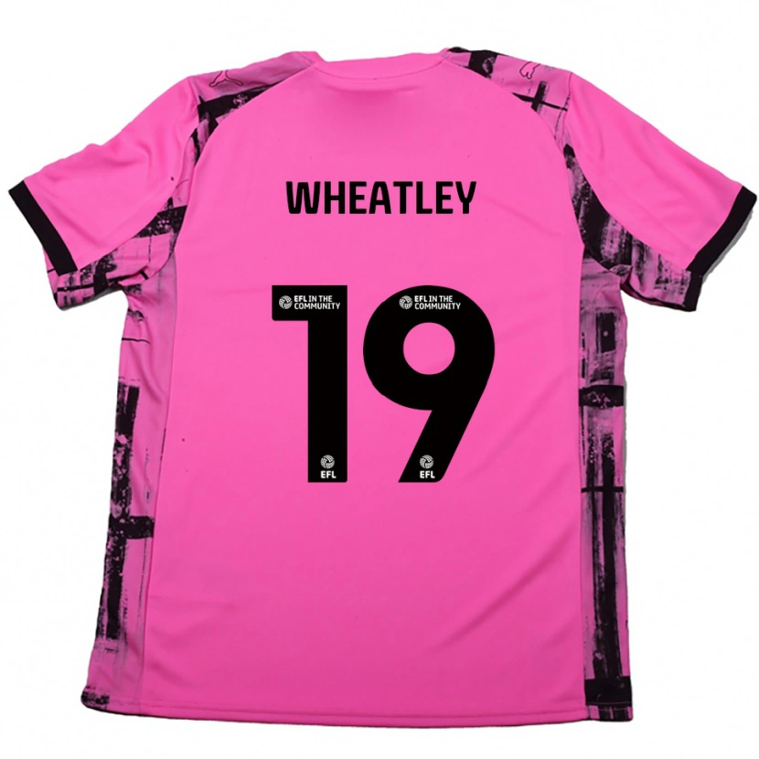 Danxen Mænd Ethan Wheatley #19 Rose Rød Sort Udebane Spillertrøjer 2025/26 Trøje T-Shirt