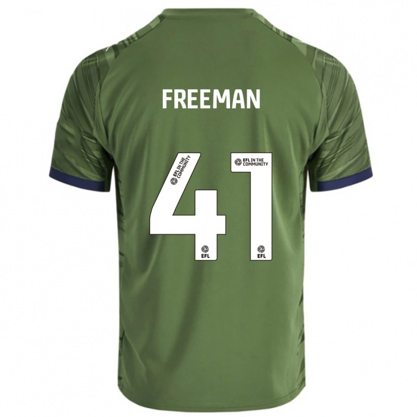 Danxen Mænd Noah Freeman #41 Grøn Hvid Udebane Spillertrøjer 2025/26 Trøje T-Shirt