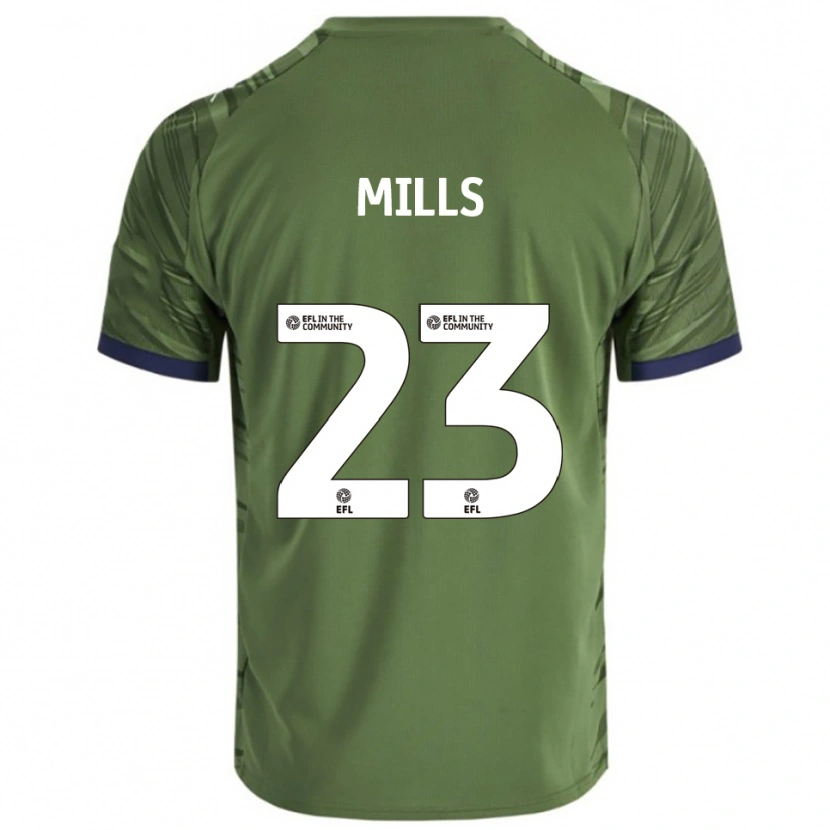 Danxen Mænd Harley Mills #23 Grøn Hvid Udebane Spillertrøjer 2025/26 Trøje T-Shirt