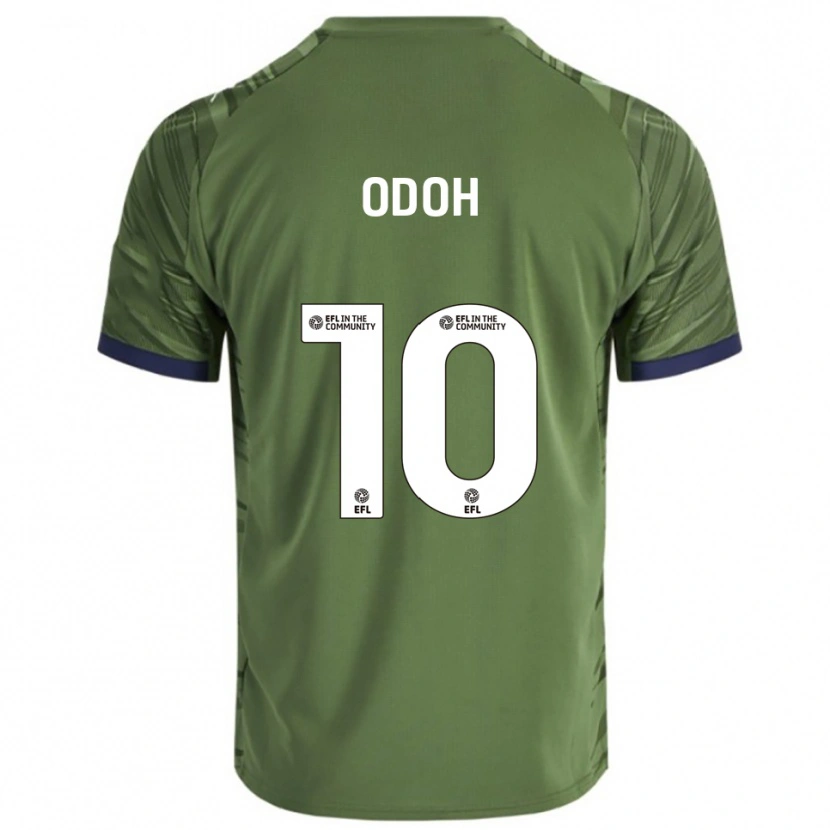 Danxen Mænd Abraham Odoh #10 Grøn Hvid Udebane Spillertrøjer 2025/26 Trøje T-Shirt