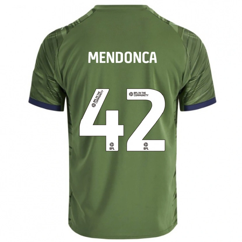 Danxen Mænd Lucca Mendonca #42 Grøn Hvid Udebane Spillertrøjer 2025/26 Trøje T-Shirt