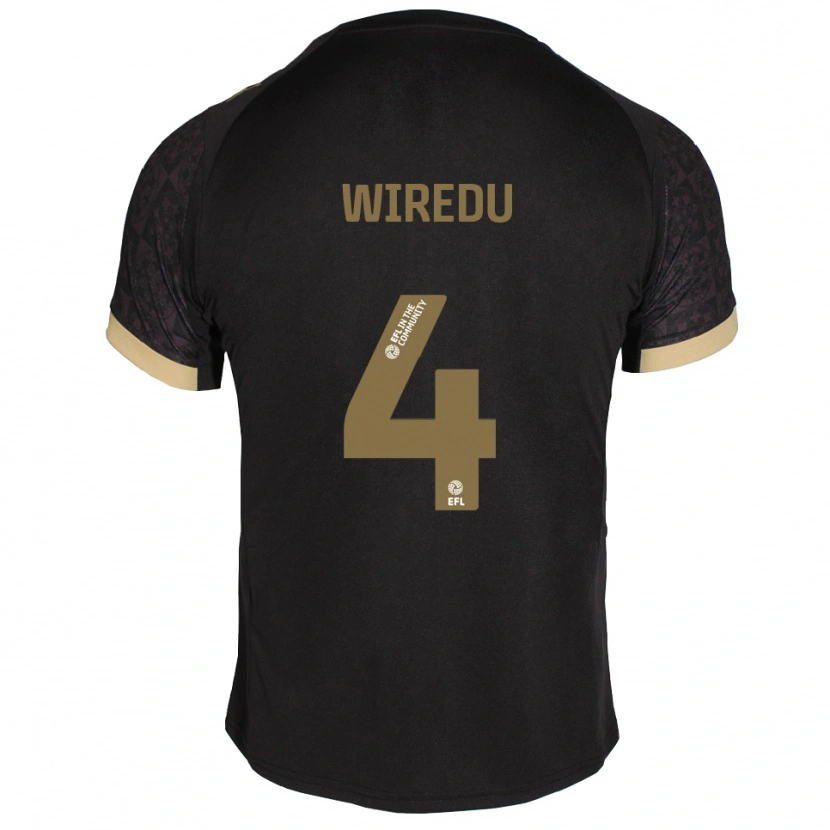 Danxen Mænd Brendan Wiredu #4 Sort Guld Udebane Spillertrøjer 2025/26 Trøje T-Shirt