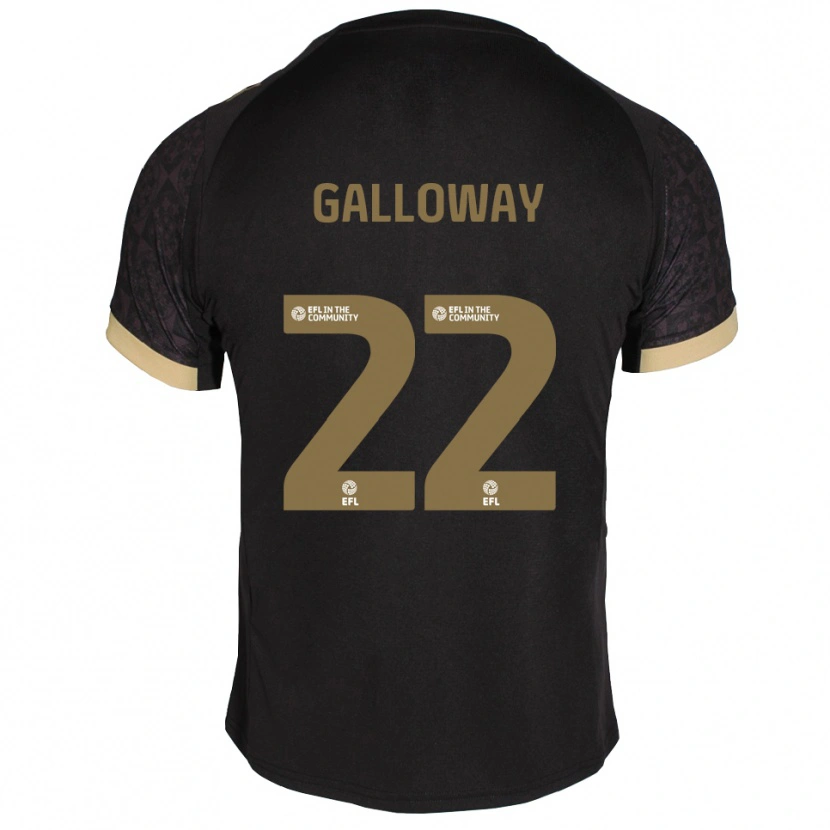Danxen Mænd Brendan Galloway #22 Sort Guld Udebane Spillertrøjer 2025/26 Trøje T-Shirt