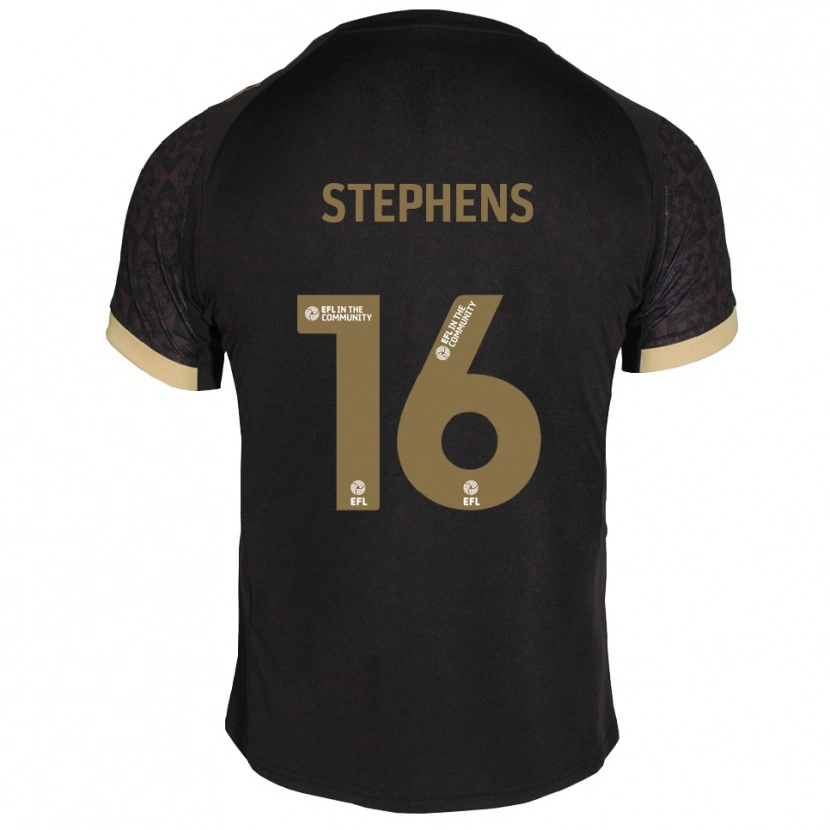 Danxen Mænd Ella Stephens #16 Sort Guld Udebane Spillertrøjer 2025/26 Trøje T-Shirt
