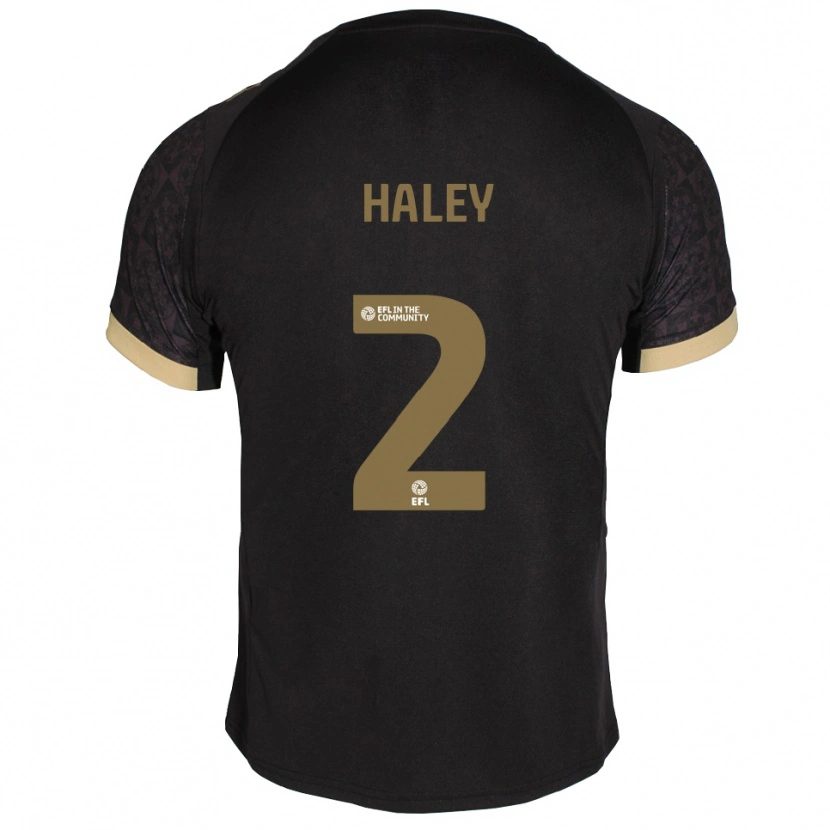 Danxen Mænd Toby Haley #2 Sort Guld Udebane Spillertrøjer 2025/26 Trøje T-Shirt