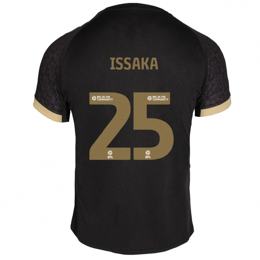 Danxen Mænd Freddie Issaka #25 Sort Guld Udebane Spillertrøjer 2025/26 Trøje T-Shirt