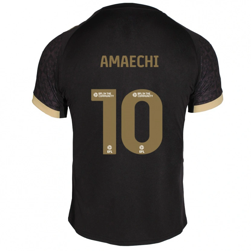 Danxen Mænd Xavier Amaechi #10 Sort Guld Udebane Spillertrøjer 2025/26 Trøje T-Shirt