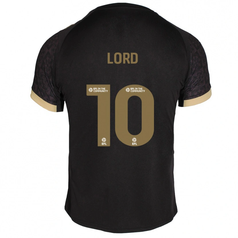 Danxen Mænd Sam Lord #10 Sort Guld Udebane Spillertrøjer 2025/26 Trøje T-Shirt