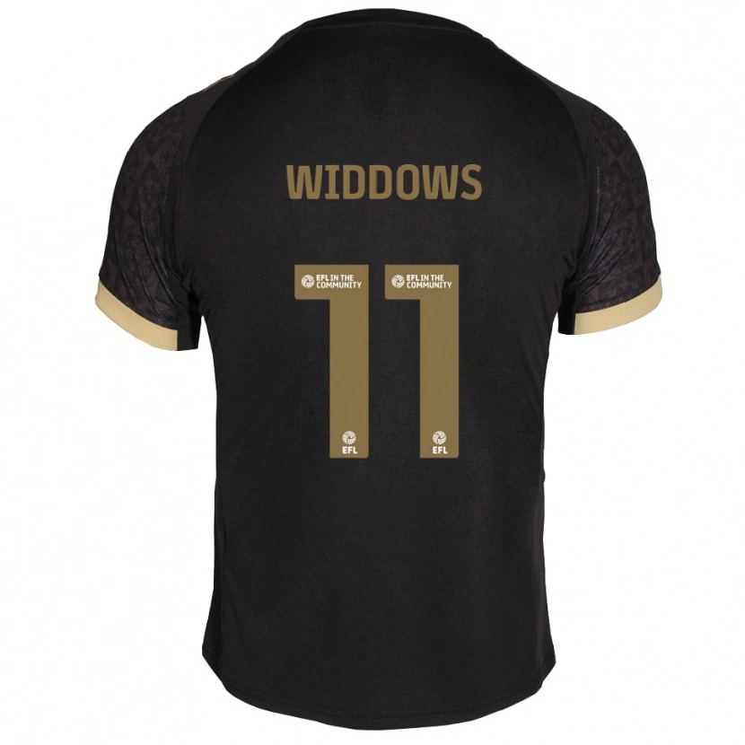 Danxen Mænd Jade Widdows #11 Sort Guld Udebane Spillertrøjer 2025/26 Trøje T-Shirt