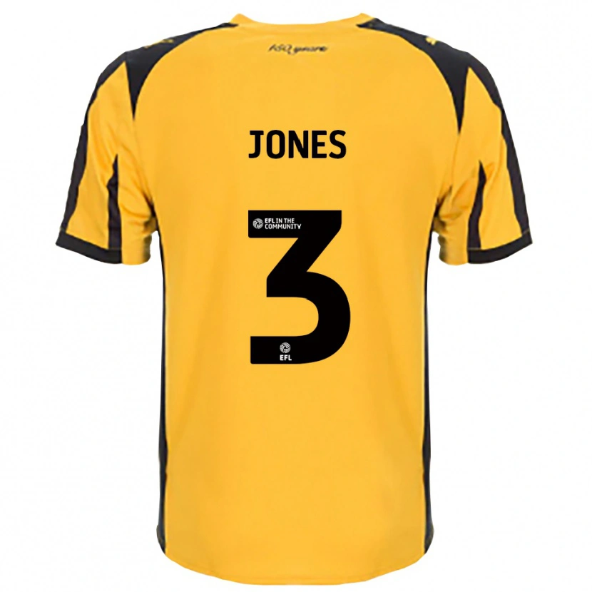 Danxen Mænd Dan Jones #3 Orange Sort Udebane Spillertrøjer 2025/26 Trøje T-Shirt