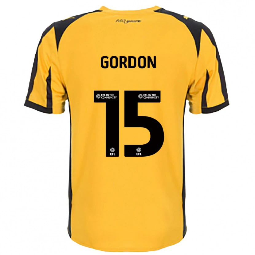 Danxen Mænd Liam Gordon #15 Orange Sort Udebane Spillertrøjer 2025/26 Trøje T-Shirt