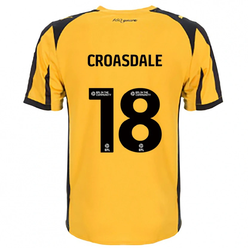 Danxen Mænd Ryan Croasdale #18 Orange Sort Udebane Spillertrøjer 2025/26 Trøje T-Shirt