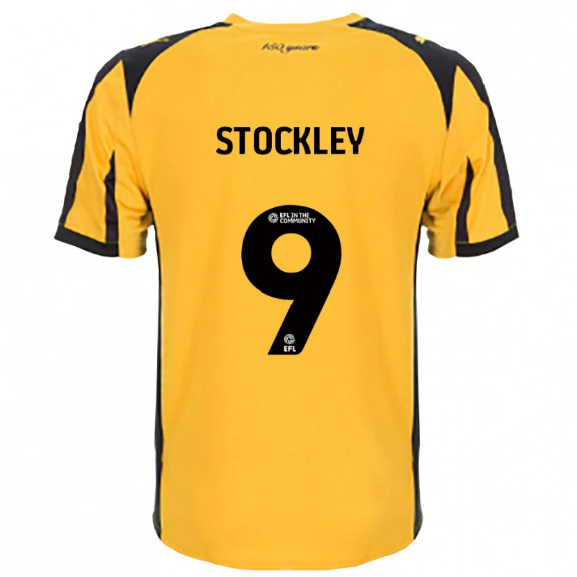 Danxen Mænd Jayden Stockley #9 Orange Sort Udebane Spillertrøjer 2025/26 Trøje T-Shirt