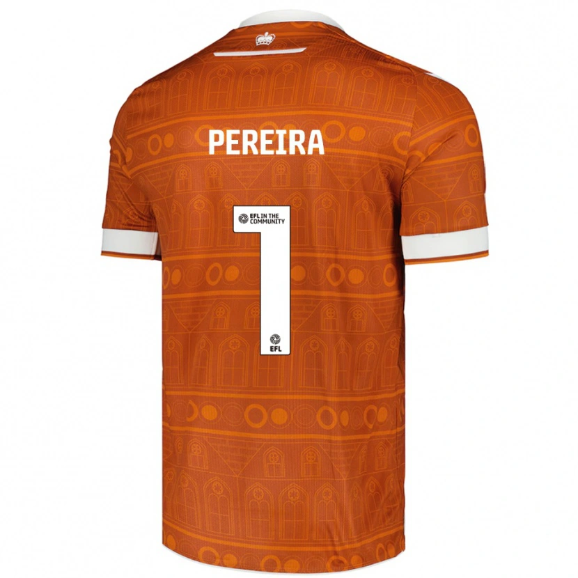 Danxen Mænd Joel Pereira #1 Orange Hvid Udebane Spillertrøjer 2025/26 Trøje T-Shirt