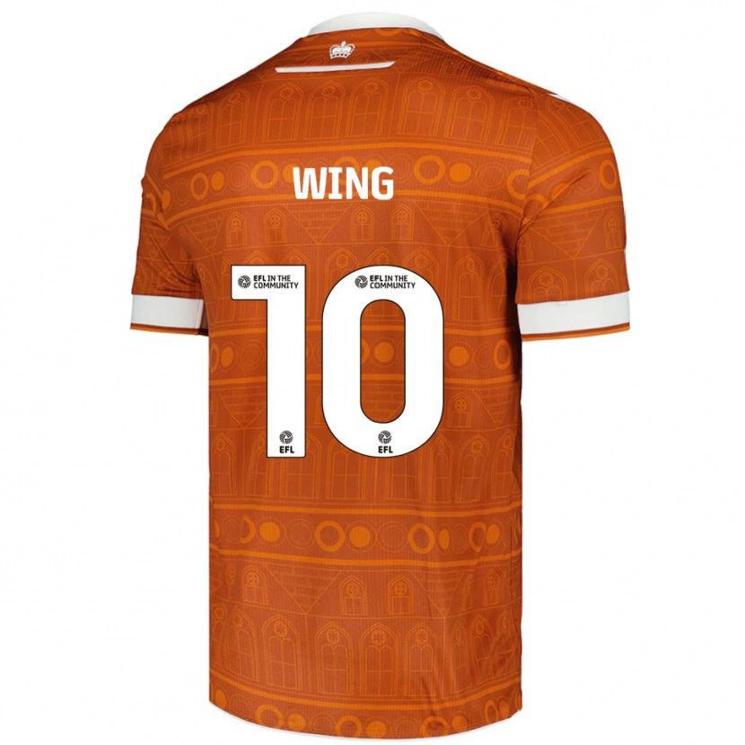 Danxen Mænd Lewis Wing #10 Orange Hvid Udebane Spillertrøjer 2025/26 Trøje T-Shirt
