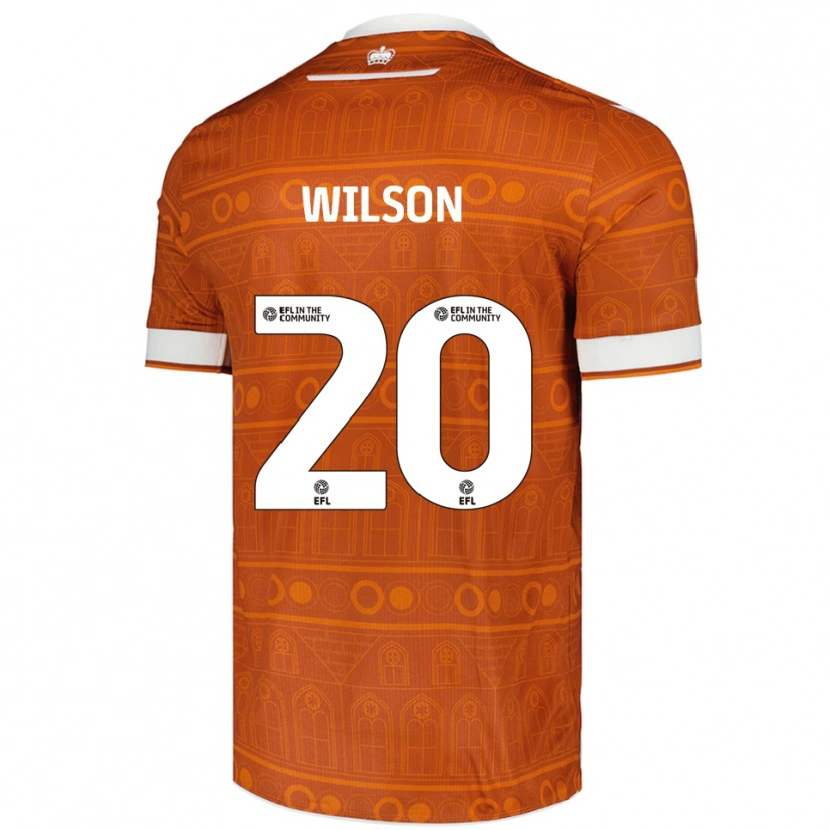 Danxen Mænd Georgia Wilson #20 Orange Hvid Udebane Spillertrøjer 2025/26 Trøje T-Shirt
