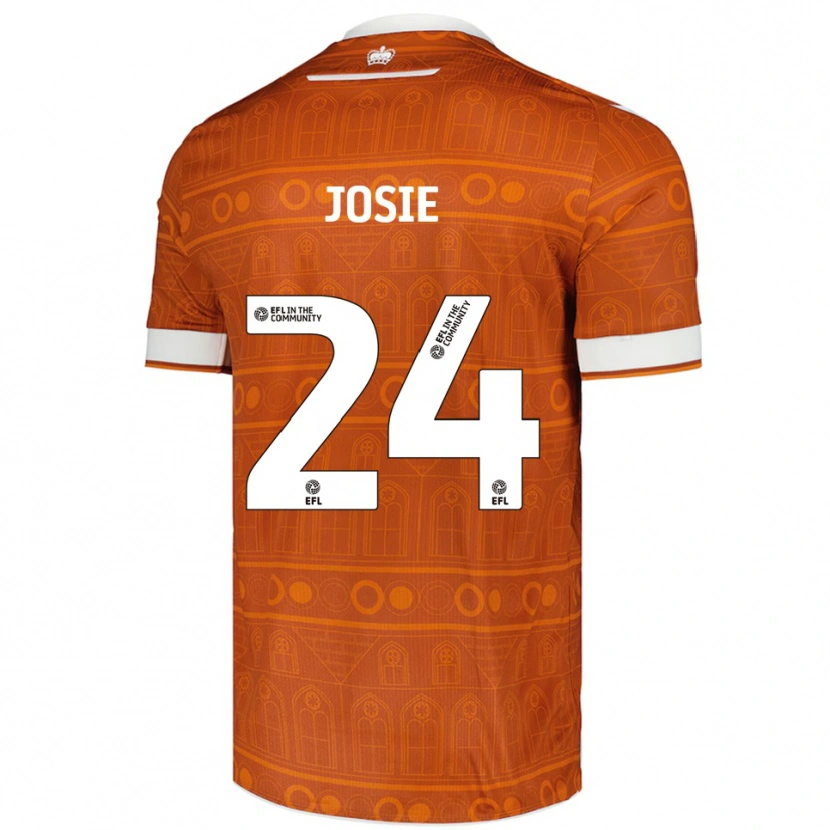 Danxen Mænd Josie Longhurst #24 Orange Hvid Udebane Spillertrøjer 2025/26 Trøje T-Shirt
