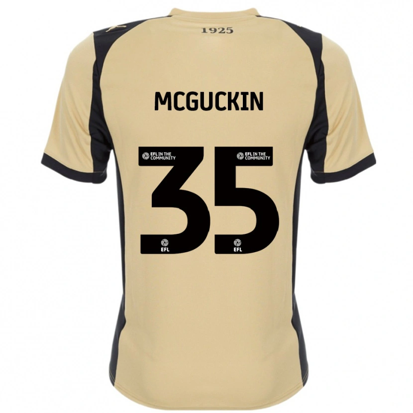 Danxen Mænd Ciaran Mcguckin #35 Guld Sort Udebane Spillertrøjer 2025/26 Trøje T-Shirt