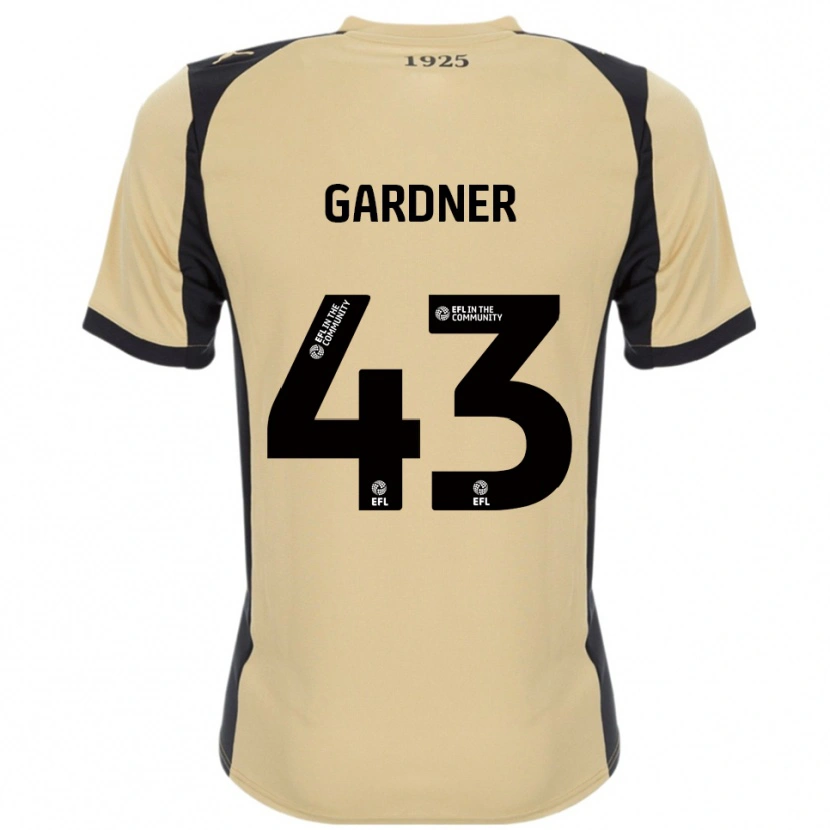 Danxen Mænd Dean Gardner #43 Guld Sort Udebane Spillertrøjer 2025/26 Trøje T-Shirt