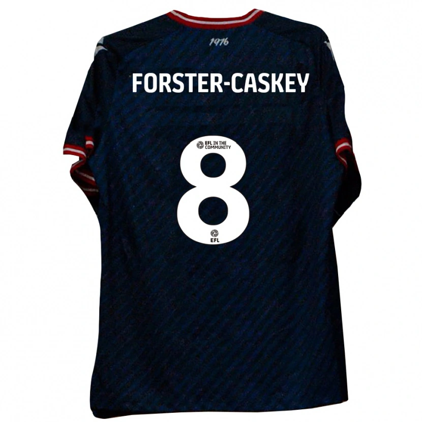 Danxen Mænd Jake Forster-Caskey #8 Marineblå Rød Udebane Spillertrøjer 2025/26 Trøje T-Shirt