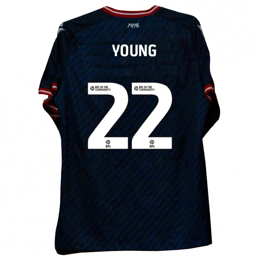 Danxen Mænd Jake Young #22 Marineblå Rød Udebane Spillertrøjer 2025/26 Trøje T-Shirt