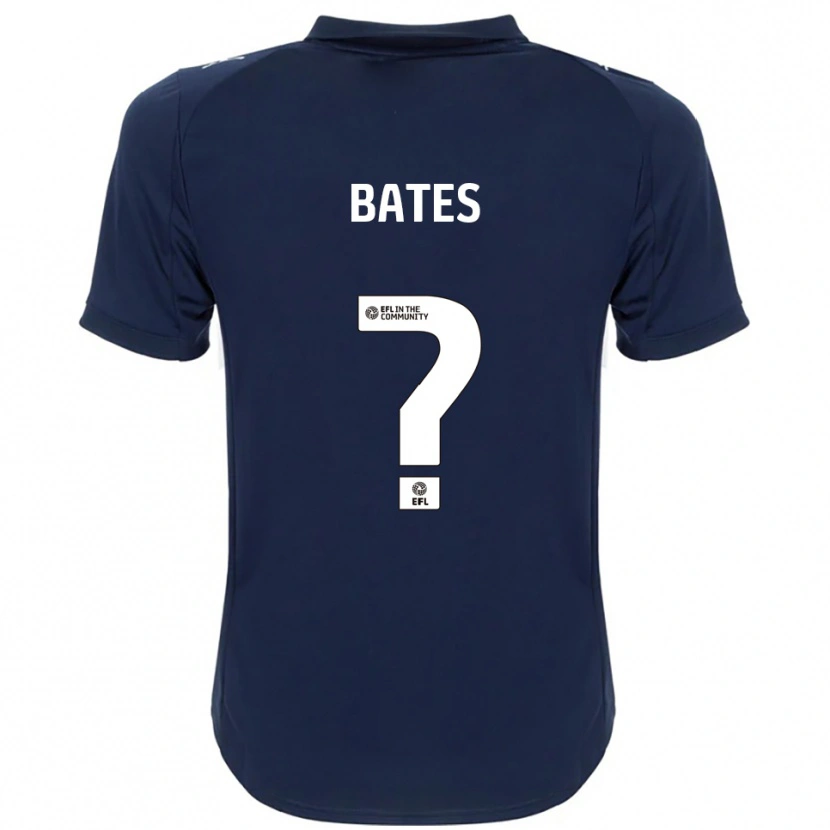 Danxen Mænd Jack Bates #0 Marineblå Hvid Udebane Spillertrøjer 2025/26 Trøje T-Shirt
