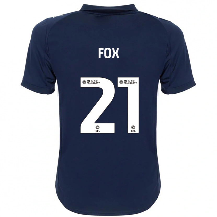 Danxen Mænd Morgan Fox #21 Marineblå Hvid Udebane Spillertrøjer 2025/26 Trøje T-Shirt