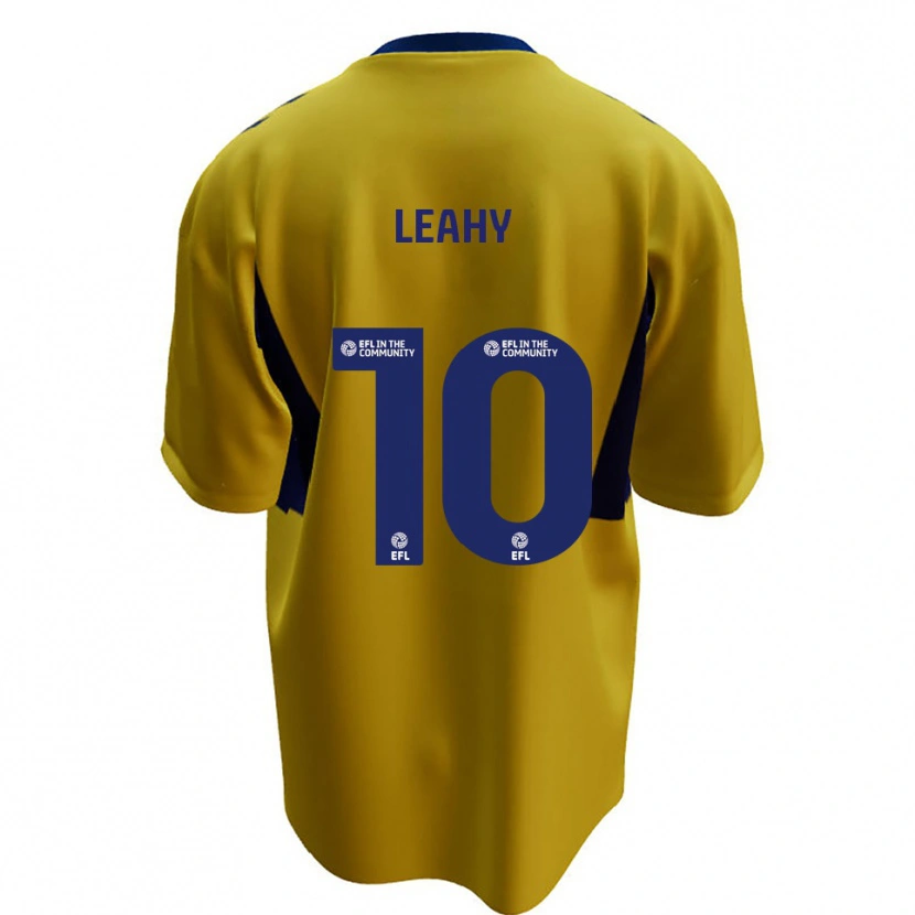 Danxen Mænd Luke Leahy #10 Gul Blå Udebane Spillertrøjer 2025/26 Trøje T-Shirt