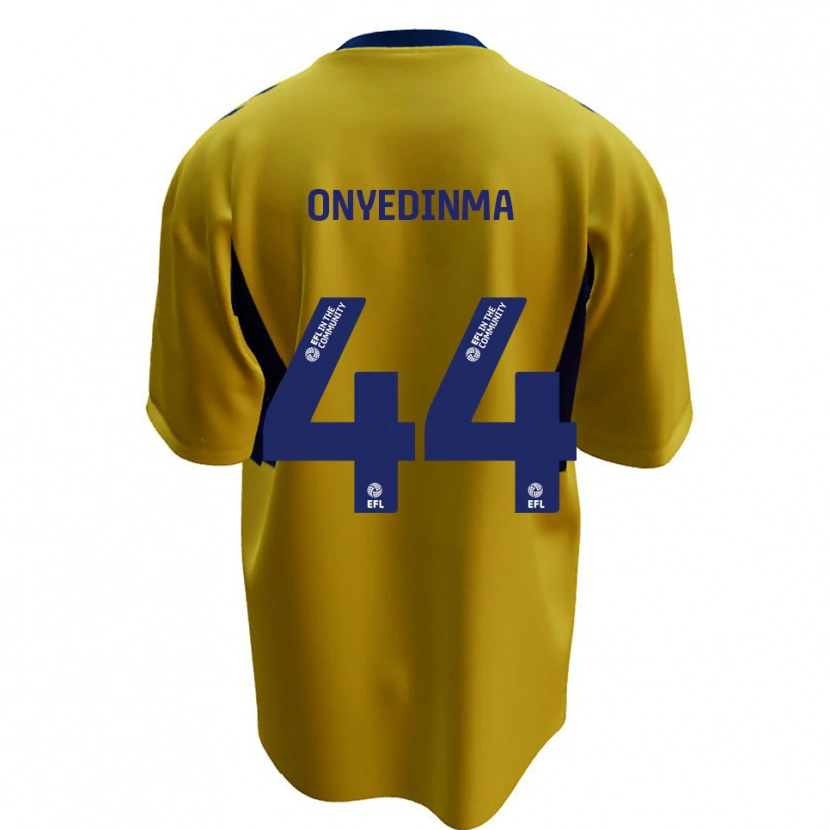 Danxen Mænd Fred Onyedinma #44 Gul Blå Udebane Spillertrøjer 2025/26 Trøje T-Shirt