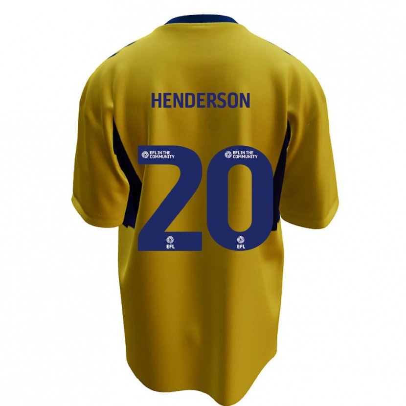 Danxen Mænd Ewan Henderson #20 Gul Blå Udebane Spillertrøjer 2025/26 Trøje T-Shirt
