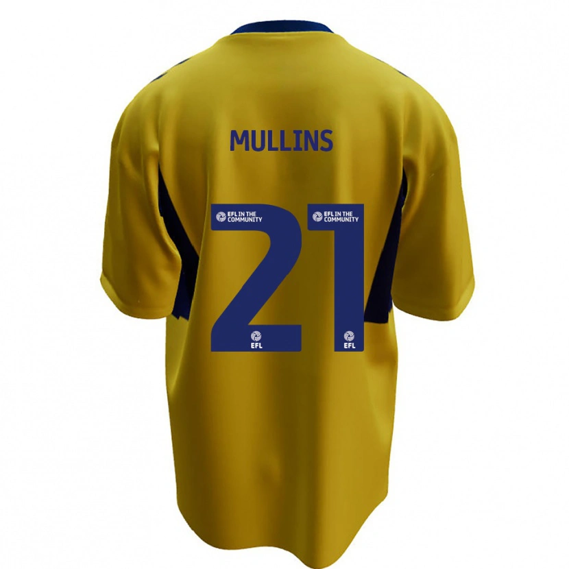Danxen Mænd Jamie Mullins #21 Gul Blå Udebane Spillertrøjer 2025/26 Trøje T-Shirt