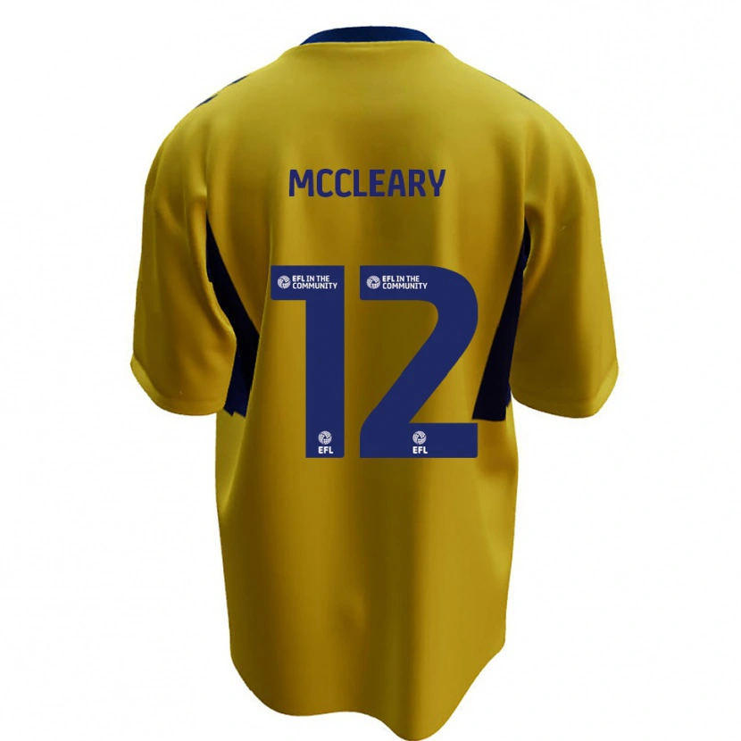 Danxen Mænd Garath Mccleary #12 Gul Blå Udebane Spillertrøjer 2025/26 Trøje T-Shirt