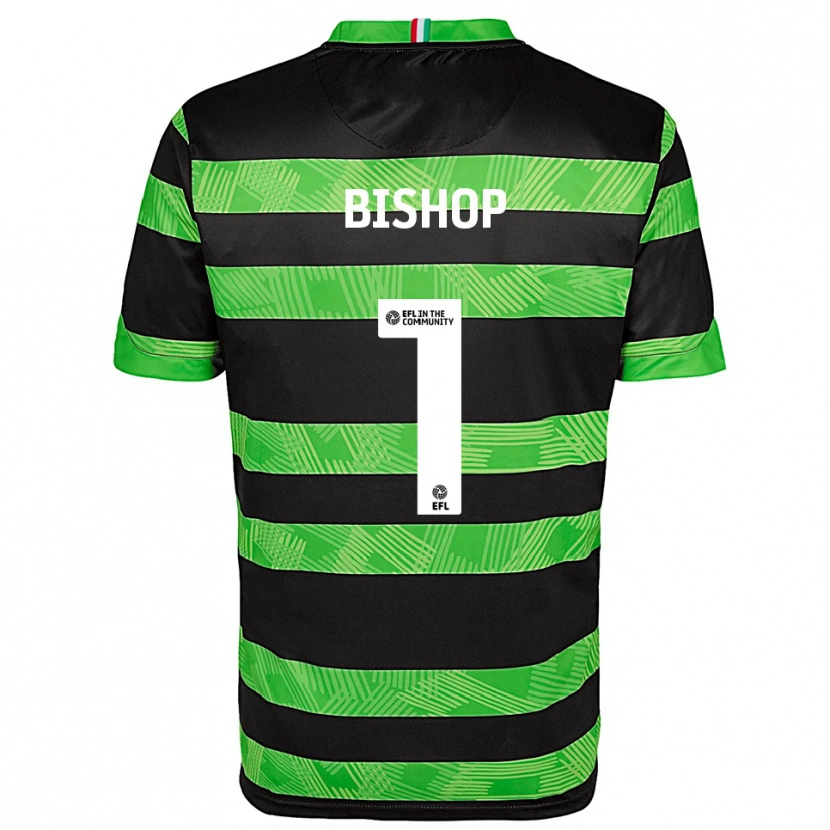Danxen Mænd Nathan Bishop #1 Sort Grøn Udebane Spillertrøjer 2025/26 Trøje T-Shirt