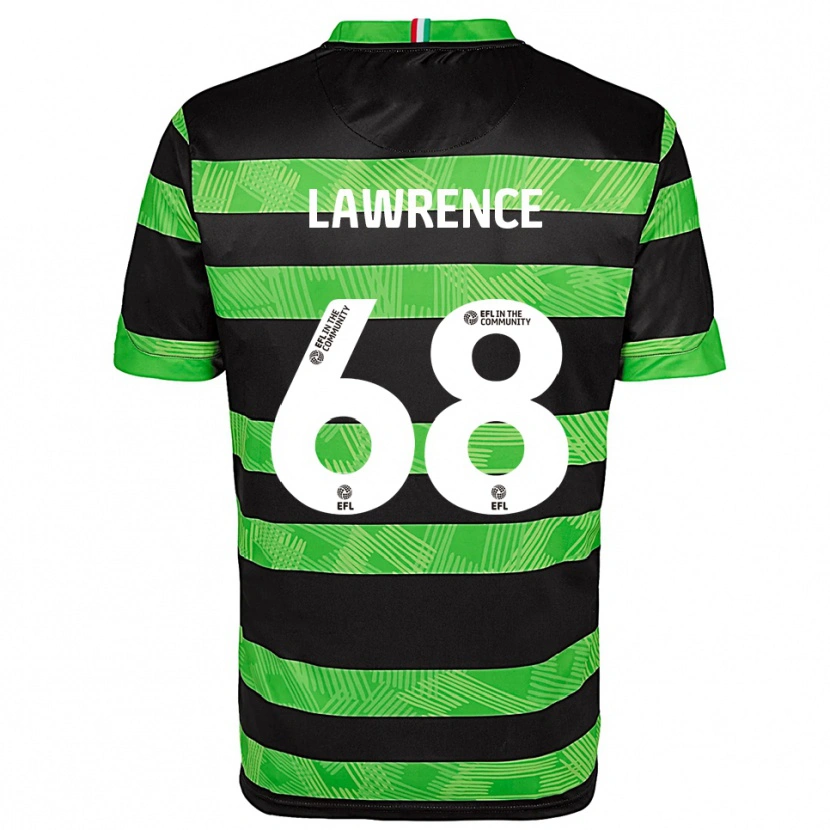 Danxen Mænd Jake Lawrence #68 Sort Grøn Udebane Spillertrøjer 2025/26 Trøje T-Shirt