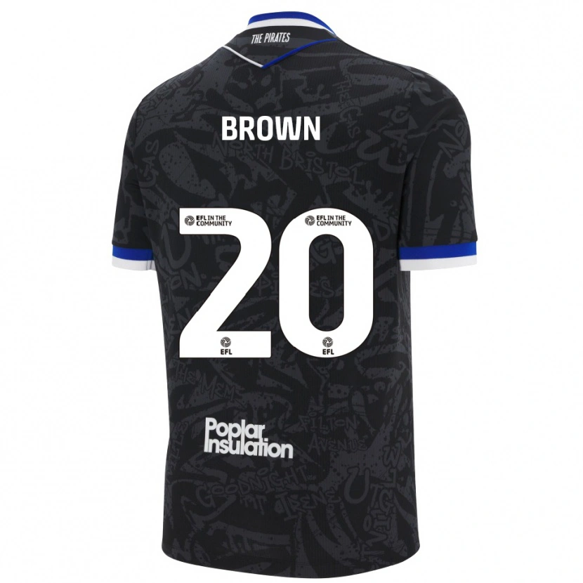 Danxen Mænd Jevani Brown #20 Sort Hvid Udebane Spillertrøjer 2025/26 Trøje T-Shirt