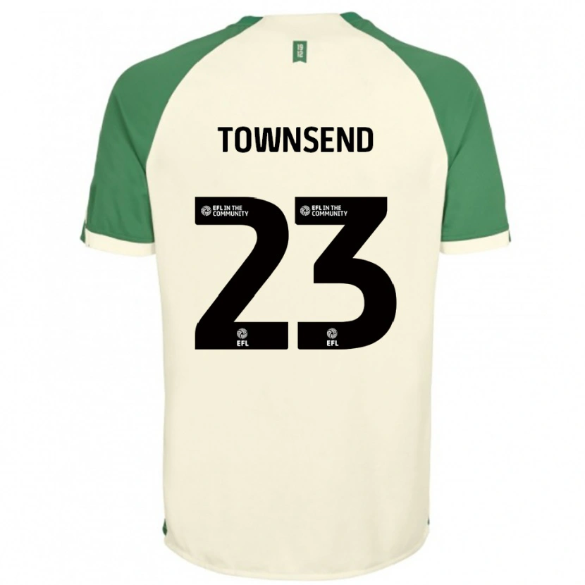 Danxen Mænd Eleanor Townsend #23 Off-White Grøn Udebane Spillertrøjer 2025/26 Trøje T-Shirt