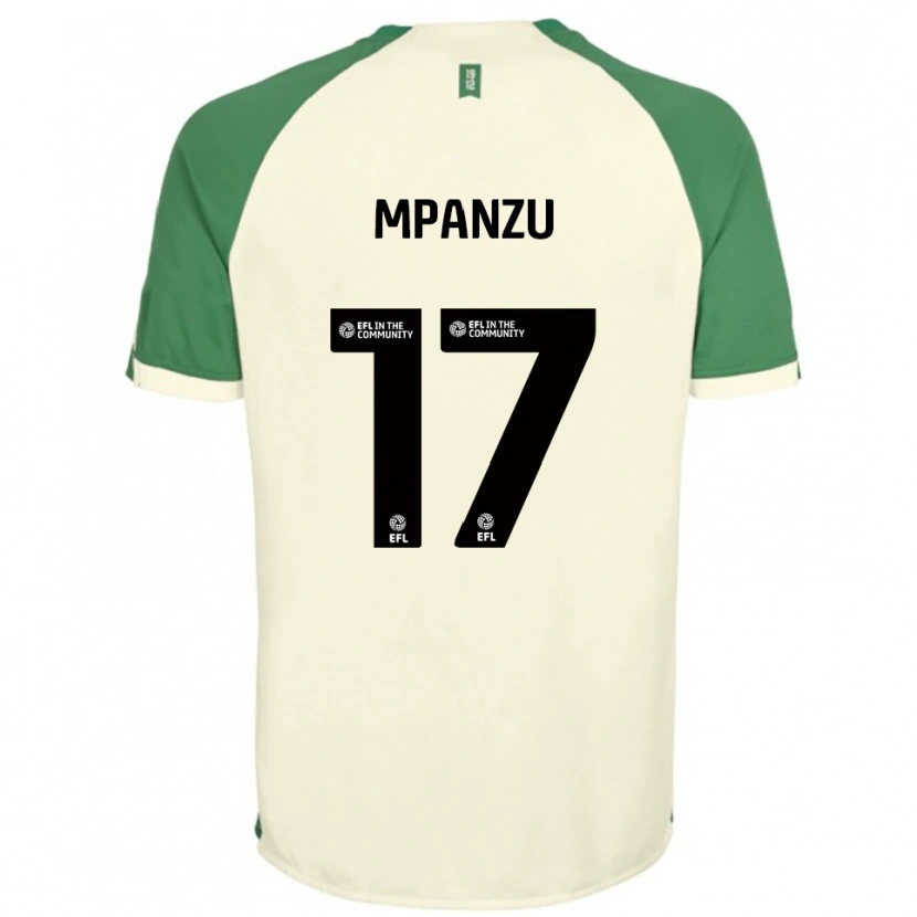 Danxen Mænd Pelly Ruddock Mpanzu #17 Off-White Grøn Udebane Spillertrøjer 2025/26 Trøje T-Shirt