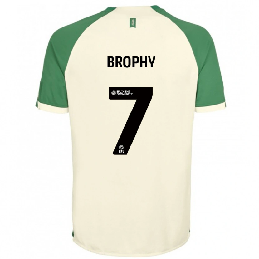 Danxen Mænd James Brophy #7 Off-White Grøn Udebane Spillertrøjer 2025/26 Trøje T-Shirt