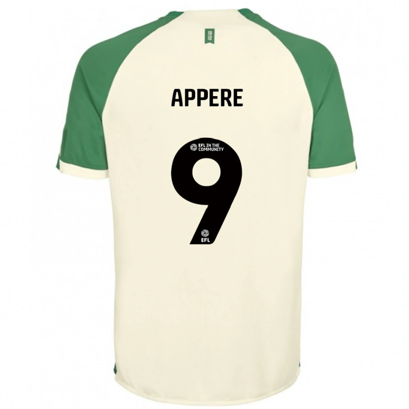 Danxen Mænd Louis Appéré #9 Off-White Grøn Udebane Spillertrøjer 2025/26 Trøje T-Shirt