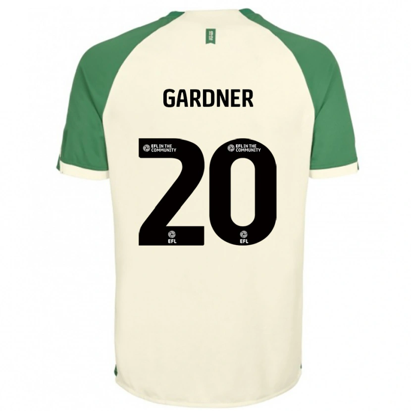 Danxen Mænd Gary Gardner #20 Off-White Grøn Udebane Spillertrøjer 2025/26 Trøje T-Shirt