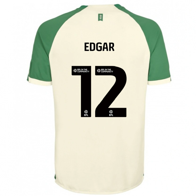 Danxen Mænd Sammy Edgar #12 Off-White Grøn Udebane Spillertrøjer 2025/26 Trøje T-Shirt