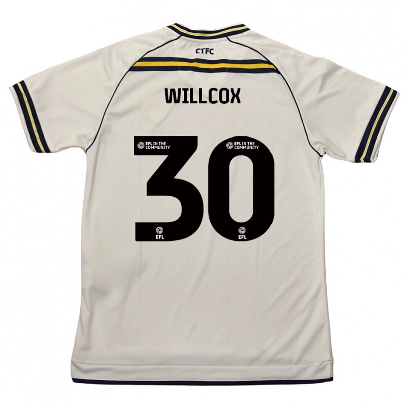 Danxen Mænd Freddy Willcox #30 Hvid Marineblå Udebane Spillertrøjer 2025/26 Trøje T-Shirt