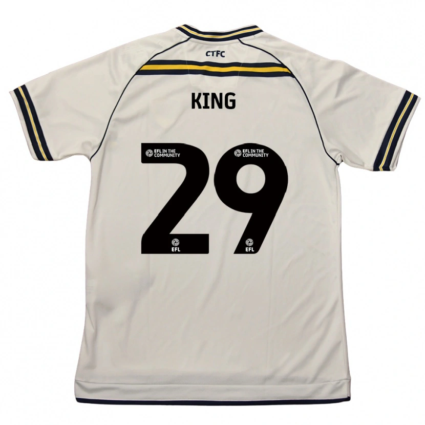 Danxen Mænd Tom King #29 Hvid Marineblå Udebane Spillertrøjer 2025/26 Trøje T-Shirt
