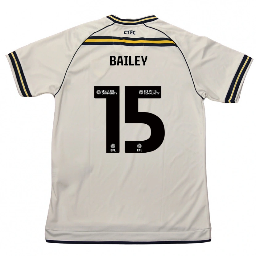 Danxen Mænd Ieuan Bailey #15 Hvid Marineblå Udebane Spillertrøjer 2025/26 Trøje T-Shirt