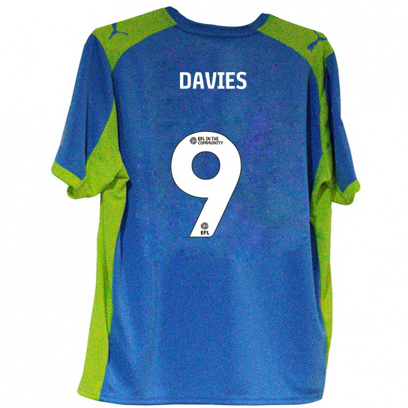 Danxen Mænd Will Davies #9 Lyseblå Gul Udebane Spillertrøjer 2025/26 Trøje T-Shirt