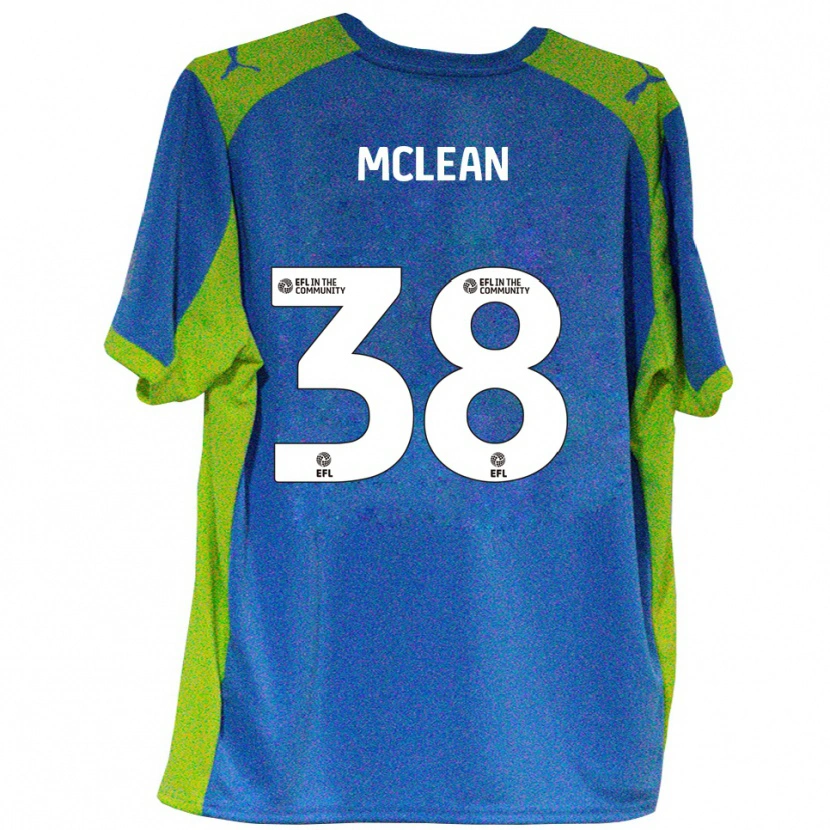 Danxen Mænd Crispin Mclean #38 Lyseblå Gul Udebane Spillertrøjer 2025/26 Trøje T-Shirt