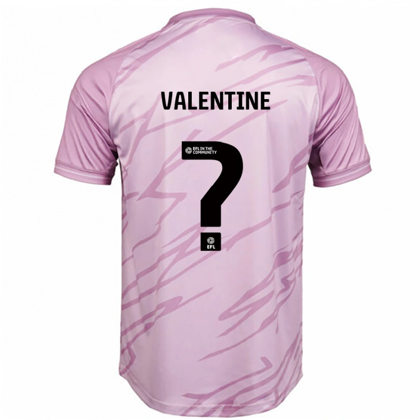Danxen Mænd Jayden Valentine #0 Pink Sort Udebane Spillertrøjer 2025/26 Trøje T-Shirt
